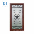 Puerta de fibra de vidrio decorativa prefabricada rústica del descuento de Fangda